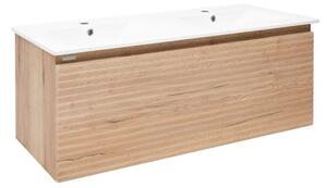 Kúpeľňová skrinka s umývadlom Naturel Savona 118x43x44, 8 cm dub halifax mat SAVONA120DH