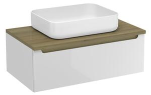 Kúpeľňová skrinka pod umývadlo Naturel Stilla 80x30x45 cm biela STILLAD08005DBK