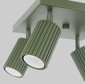 Sollux SL.1621 - Bodové svietidlo KARBON 4xGU10/10W/230V zelená