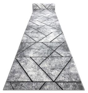 Behúň COZY 8872 Wall, geometrický, trojuholníky - Štrukturálny, sivý / modrý