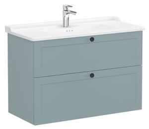 Kúpeľňová skrinka s umývadlom VitrA Root 100x67x46 cm zelená mat ROOTC100GINTC