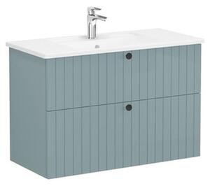 Kúpeľňová skrinka s umývadlom VitrA Root 100x67x46 cm zelená mat ROOTG100GINTS