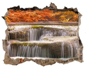 Nálepka fototapeta 3D Vodopád na jeseň nd-k-72393918