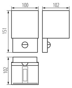 Kanlux 28994 - LED vonkajšie nástenné svietidlo so senzorom REKA LED/7W/230V IP54 antracit