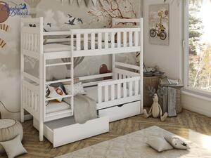 MONIKA masívne drevo Poschodová detská posteľ s úložným priestorom na posteľnú bielizeň180x80cm