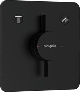 Sprchová a vaňová batéria Hansgrohe DuoTurn Q bez podomietkového telesa matná čierna 75414670