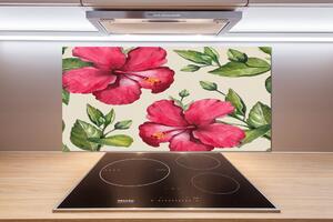 Panel do kuchyne Ružový hibiskus pl-pksh-100x50-f-74431005