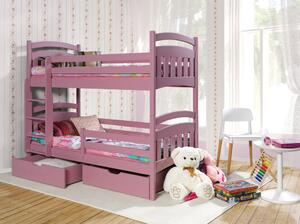 JAKO masívne drevo Poschodová detská posteľ s úložným priestorom na posteľnú bielizeň180x80cm
