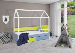 OFELIA 2 v tvare domčeka detská posteľ s úložným priestorom na posteľnú bielizeň180x80cm