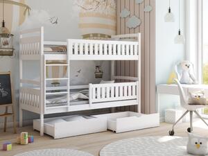 AGNES masívne drevo Poschodová detská posteľ s úložným priestorom na posteľnú bielizeň180x80cm