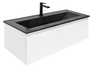 Kúpeľňová skrinka s umývadlom SAT B-WAY 99x30x45 cm biely lesk BWAY100WU4BB