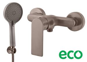 Sprchová batéria RAV SLEZÁK Nil so sprchovacím setom 150 mm kartáčovaná metal grey NL181.5/1MGK
