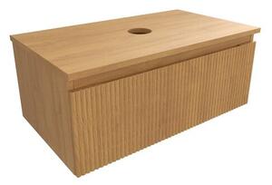 Kúpeľňová skrinka s krycou doskou SAT Evolution 78x30x44, 5 cm dub medový mat SATEVO80DMD
