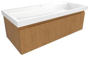 Kúpeľňová skrinka s umývadlom SAT Evolution 98x30x44, 5 cm dub medový mat SATEVO100DMU4