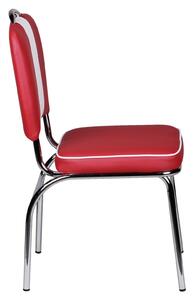 Retro stolička Elivis Biela/červená