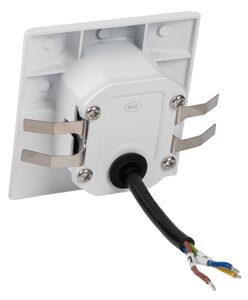 Kanlux 39141 - LED schodové svietidlo EXIN so senzorom, 2,5W/230V, 4000K, IP65, biele, hranaté