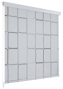 Sprchová roleta, 100x240 cm, štvorcový vzor