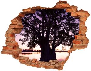 Samolepiaca diera na stenu nálepka Strom a jazerá