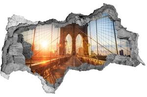 Fototapeta diera na stenu 3D Brooklyn bridge nd-b-87335557