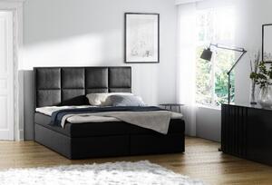 Čalúnená posteľ s úložným priestorom Sivio čierna 120 + TOPPER ZDARMA