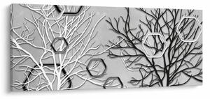 Abstraktný obraz so stromami (120x50 cm)