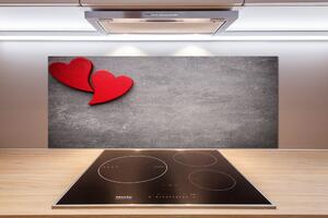 Panel do kuchyne Červená srdce pl-pksh-125x50-f-90748629