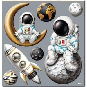 Samolepky na stenu astronaut SLKKOS-01 rozmer 37 x 40,4 cm IMPOL TRADE