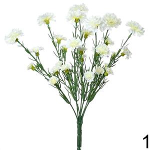 Kytica karafiát biela 43cm 208268B - Umelé kvety