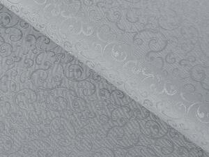 Teflónová látka na obrusy TF-086 Ornamenty na sivom - šírka 160 cm