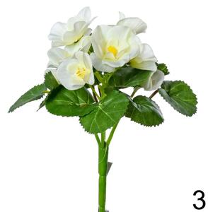 Begónia 19cm biela 208057B - Umelé kvety
