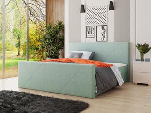 Americká posteľ s úložným priestorom 140x200 RANON 4 - tyrkysová + topper ZDARMA