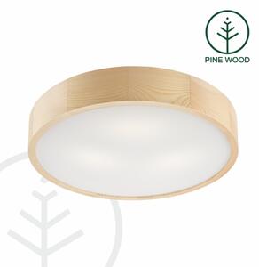 Stropné svietidlo NATURAL 3xE27/60W/230V pr. 47,5 cm borovica