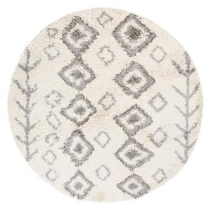 Koberec BOHO L228D béžový / tmavosivý kruh