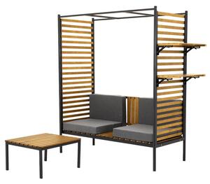 Záhradná pergola NOLA s lavičkou a stolíkom