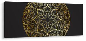 Obraz zlaté abstrakcie (120x50 cm)