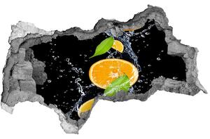 Nálepka 3D diera na stenu Pomaranče a vodu nd-b-51416552