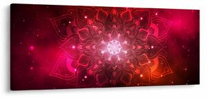 Obraz červené abstrakcie (120x50 cm)