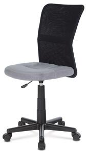 Autronic - kancelárska stolička, sivá mesh, plastový kríž, sieťovina čierna - KA-2325 GREY AKCE