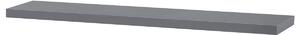 Autronic - Polička nástenná 120 cm, MDF, farba sivý vysoký lesk, baleno v ochranej fólii - P-002 GREY