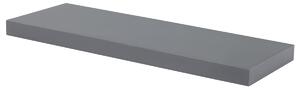 Autronic - Polička nástenná 60 cm, MDF, farba sivý vysoký lesk, baleno v ochranej fólii - P-001 GREY