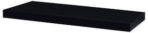 Autronic - Polička nástenná 60 cm, MDF, farba čierny vysoký lesk, baleno v ochranej fólii - P-001 BK
