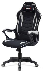 Autronic - Herné a kancelárské kreslo E-racer, poťah sivá a čierna látka, HM - KA-G408 GREY