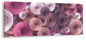 Abstraktný obraz kvetov ruží (120x50 cm)