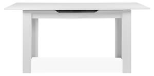 Jedálenský stôl BAUCIS 90A biela, šírka 125 cm
