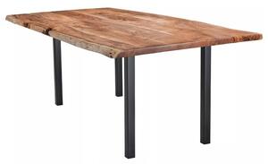 Jedálenský stôl GURU FOREST akácia/čierna, 110x70 cm