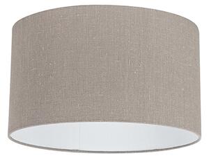 Tienidlo na lampu bavlnené taupe s bielym vnútrom 35/35/20