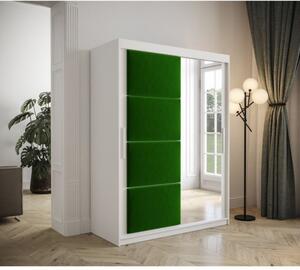 Šatníková skriňa s posuvnými dverami 150 cm TALIA - biela / zelená
