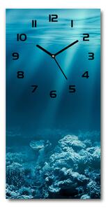 Nástenné sklenené hodiny Podvodný svet