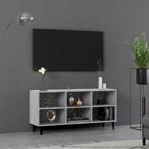 TV skrinka s kovovými nohami betónovo-sivá 103,5x35x50 cm