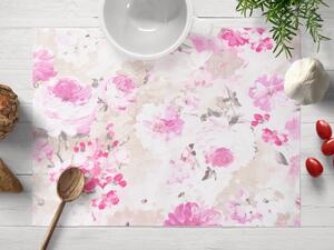 Biante Dekoračné prestieranie na stôl PM-030 Ružové maľované kvety 35x45 cm